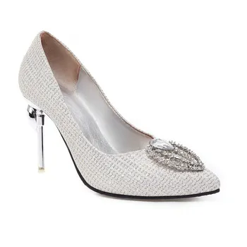 

Big Size Pointed water drill stiletto ladies high heels women shoes woman pumps