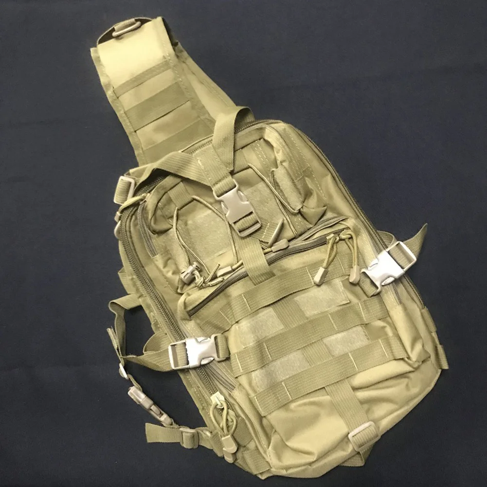 Men Tactical Chest Backpack Large Capacity Military Sling Camouflage Daypack Sports Bicycle Travel Shoulder Waist Bag