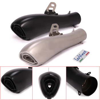 

Universal 36-51mm Modified Motorcycle Exhaust Pipe Muffler Stainless Steel Exhaust Pipe Muffler-Silver
