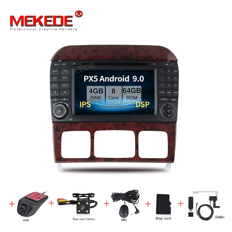 

MEKEDE IPS DSP 2Din 7'' Android 9.0 Car DVD Player For Mercedes Benz S-Class W220 W215 S280 S320 S350 S400 Radio GPS Navigation