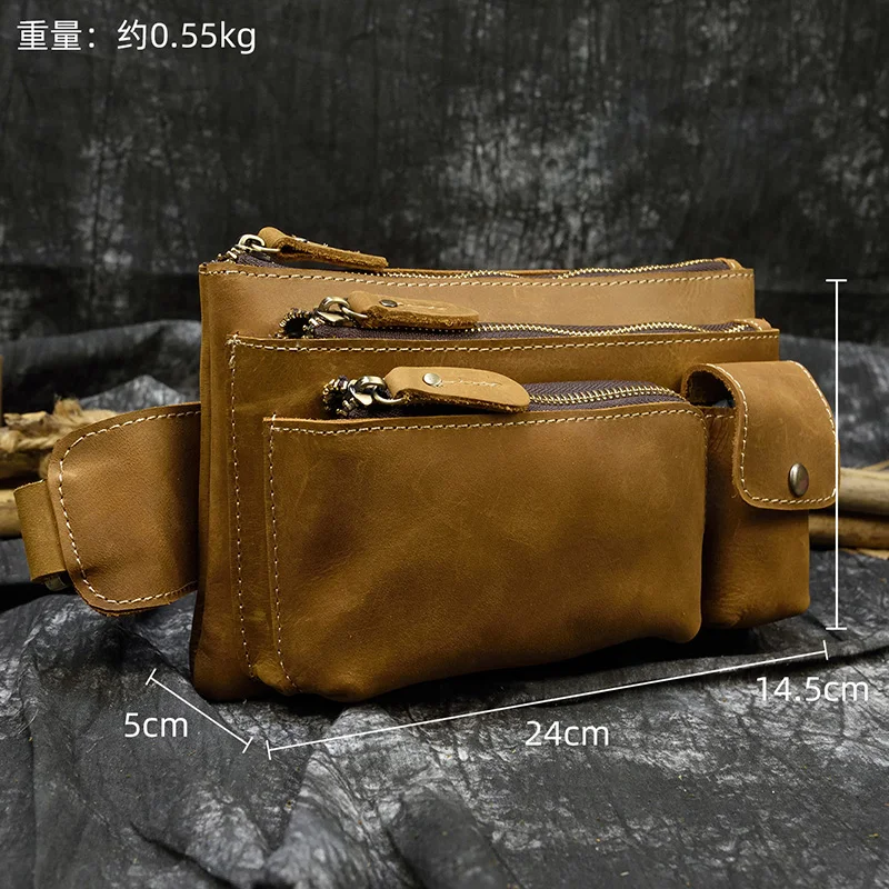 Leather Bum Bag Dark Brown Echuca