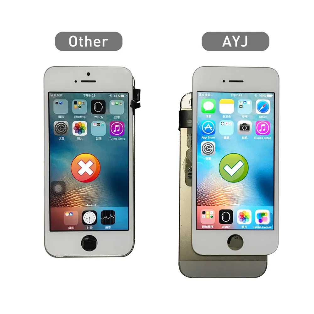 AYJ AAA теплый белый ЖК экран для iPhone 6 5 5S SE 5C Plus преобразователь изображений