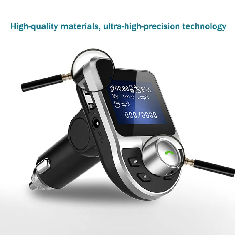 JaJaBor FM передатчик Bluetooth автомобильный комплект громкой связи AUX аудио MP3