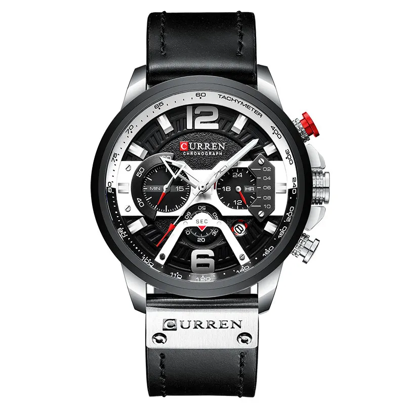 CURREN Luxury Brand Men Analog Leather Sports Watches Men's Army Military Watch Male Date Quartz Clock Relogio Masculino 2021 