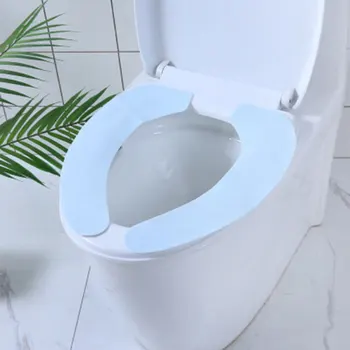 

1 Pair Solid Toilet Adhesive Closestool Seat Sticker Toilet WC Washable Warm Cuttable Toilet Cushion Sticker
