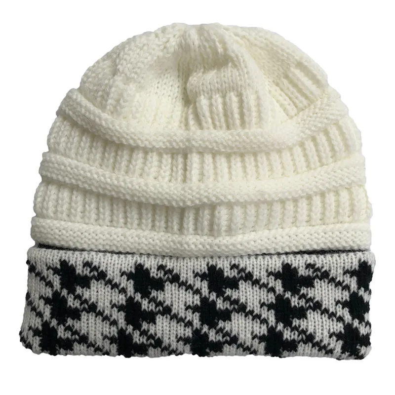 White Зимние шапки Wo мужские s Beanie Теплые, вязаные шапки s Beanies унисекс повседневные шапки Мужская хип-хоп Лыжная шапочка теплая шапка Рождественский подарок - Цвет: White