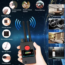 Détecteur de caméra cachée Anti espion, Signal RF, GPS, Audio Secret, GSM, téléphone portable, Wifi, caméra sténopé, recherche de Bug d'espionnage, balayage infrarouge LED 