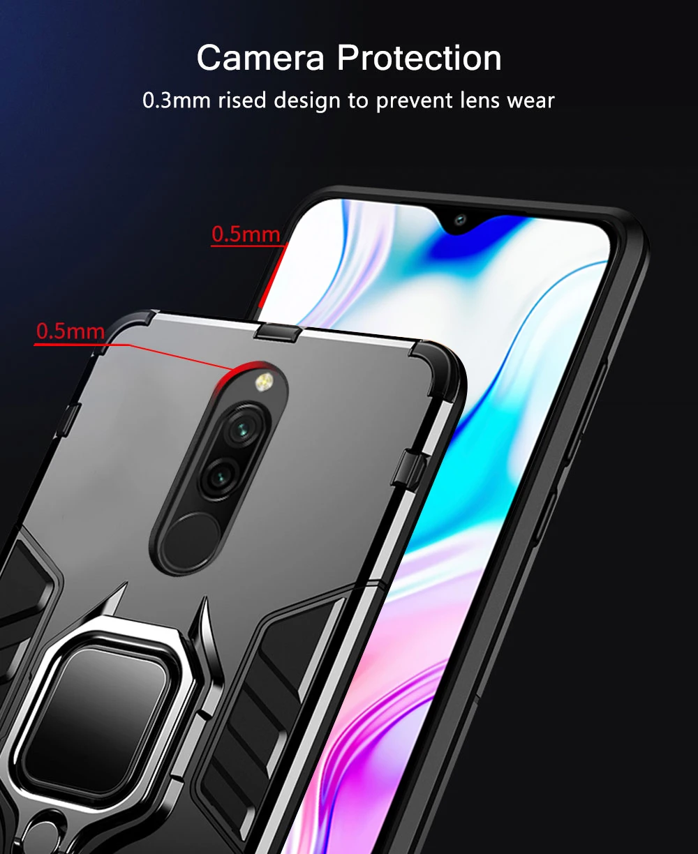 Бронированный чехол для Redmi 8 8A, чехол, магнитный автомобильный держатель для телефона, TPU+ PC бампер, чехол для Xiaomi Redmi 8 8A 8 A, чехол для глобальной версии