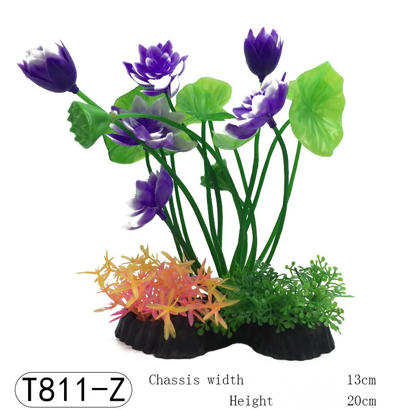 Fish Tank Landscaping Simulation Branches Lotus Flower Artificial Tree Aquarium Fake Tree Decor Bonsai Trees