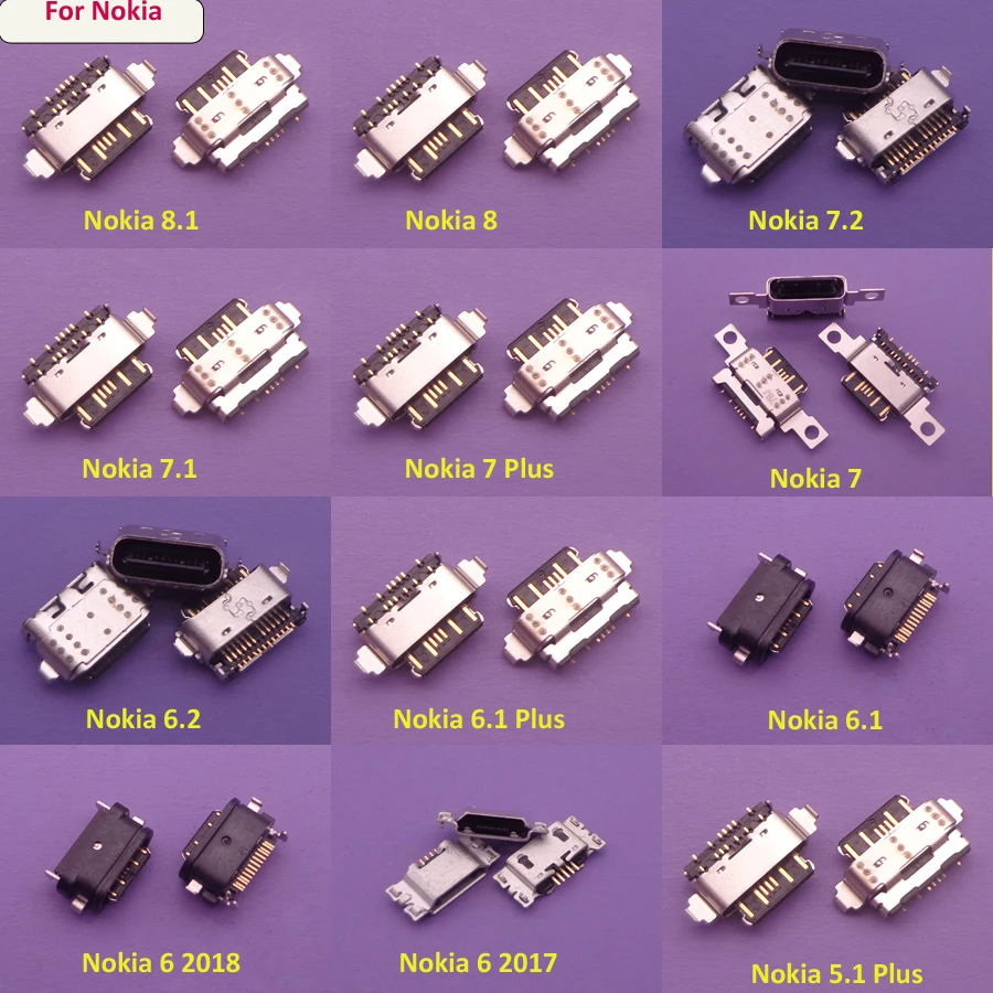 10pcs Type C Charger Connector Mini Micro USB Dock Charging Port