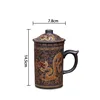 Handmade Yixing Dragon/Beauty Purple Clay Tea Mug with Lid and Tea Infuser Tea Cup Office Water Cup Gift Mug Drinkware ► Photo 3/6