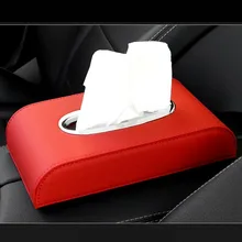 Автомобильные аксессуары держатель для салфеток бумажные коробки держатель Коробка Чехол черный красный бежевый коричневый Авто украшения продукты Коробка для салфеток органайзер для автомобиля
