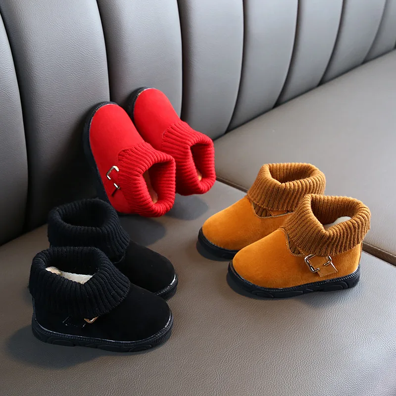 Детские зимние ботинки, обувь, зимние теплые ботинки для девочек, обувь для мальчиков, Детская Хлопковая обувь, размеры 21-30, ботинки для малышей