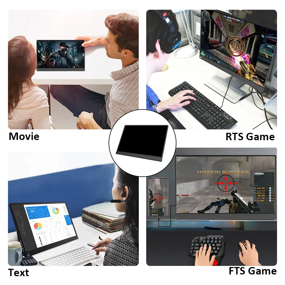 Eviciv 4K монитор 15 6 UHD 3840x2160 портативная игровая система для PS4 Xbox Switch ноутбук второй