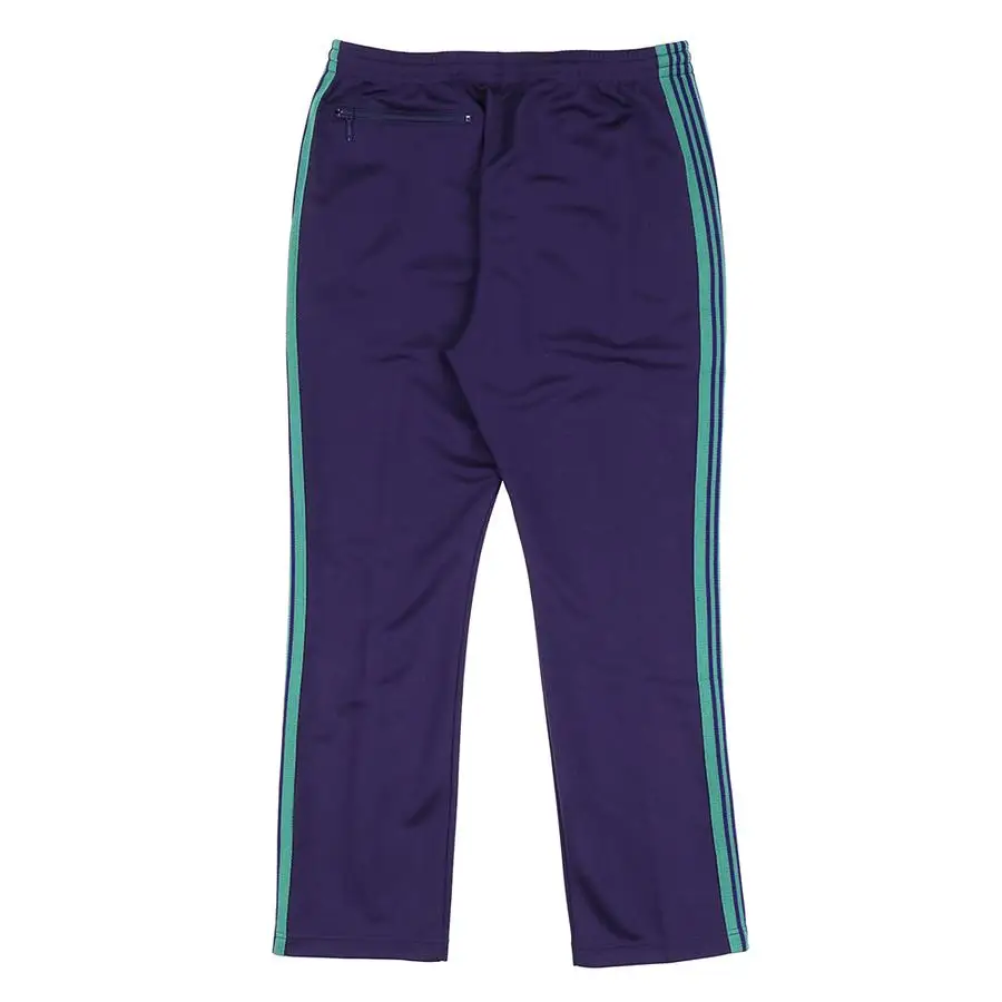 alta qualidade roxo agulhas sweatpants borboleta bordado awge faixa