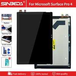 Tela lcd com sensor de toque para microsoft, 12.3 polegadas, 100% original, para substituição em microsoft surface pro 4, 1724
