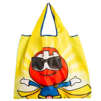 

ECO Polyester Reusable Tote Foldable Shopping Bag Women Men Shopper Package Buy vegetables traveling shopping