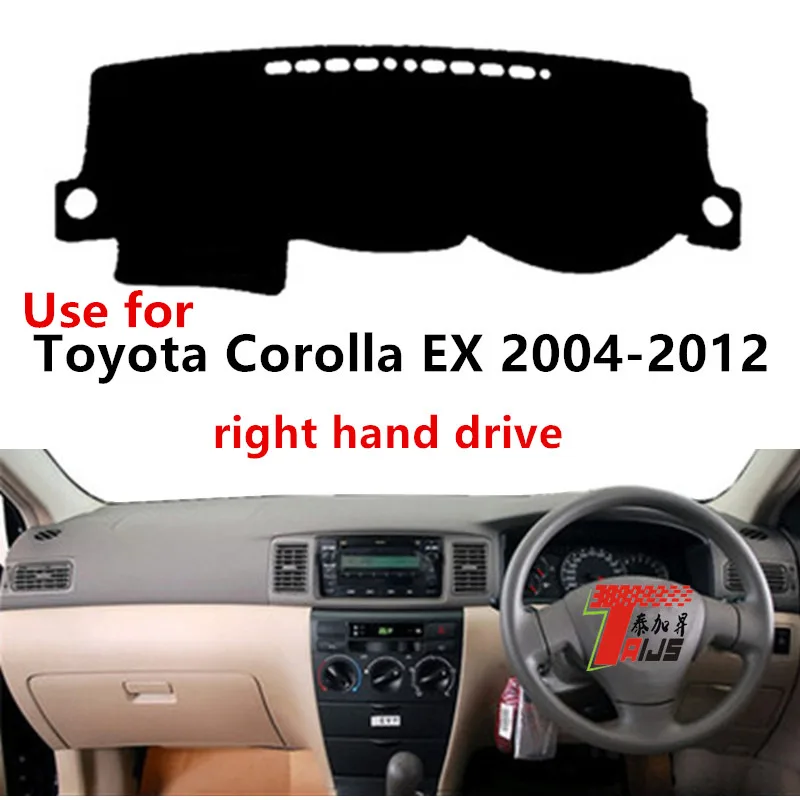 Taijs правый руль приборной панели автомобиля крышка для Toyota Corolla EX 2004-2012 защитный Дакрон Авто приборной панели коврик для Corolla EX