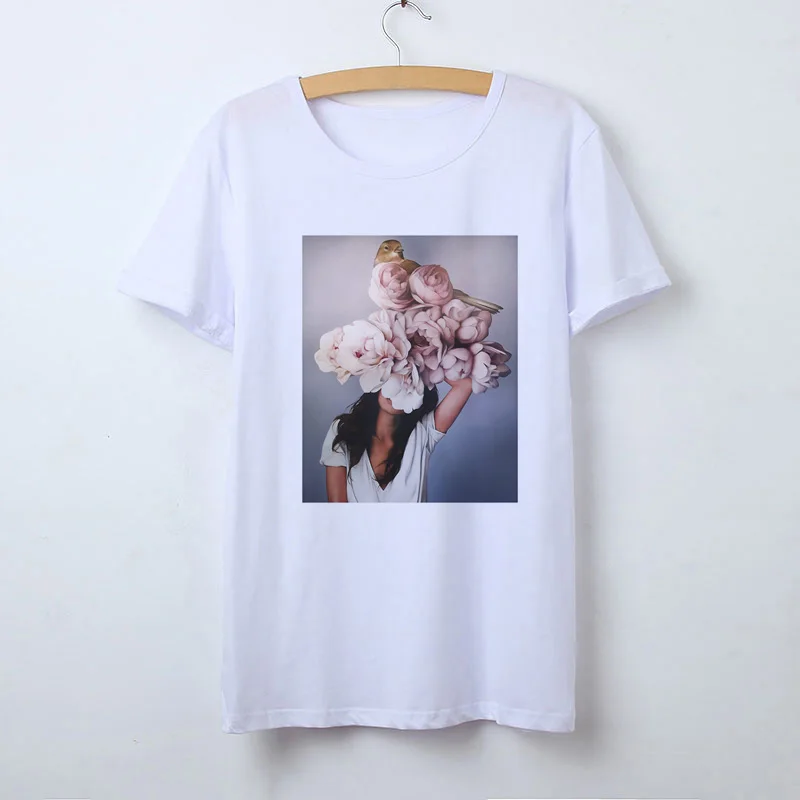 Women Fashion Summer 2020 Korean Loose Elegant Tumblr Harajuku Print Women Blouse Streetwear Women Tops Blouses Chiffon Blouse