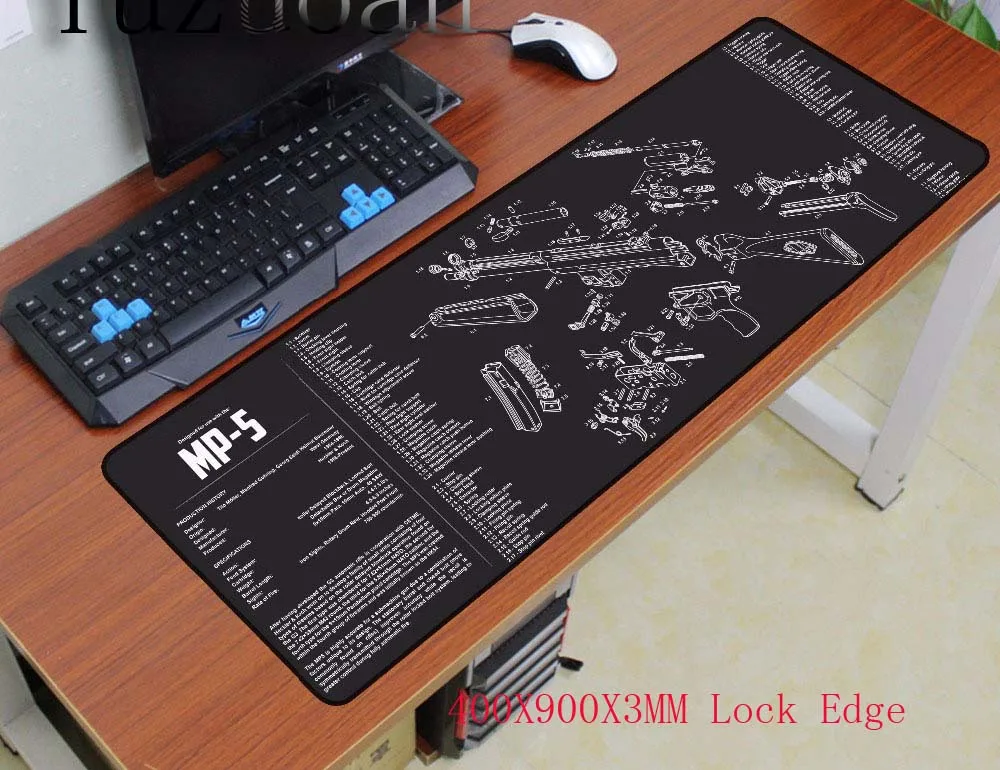 Yuzuoan 90X40 программируемый коврик для мыши механический пистолет игра Esports плеер комфортное управление компьютерная клавиатура коврик на заказ большой ковер - Цвет: 400X900X3MM