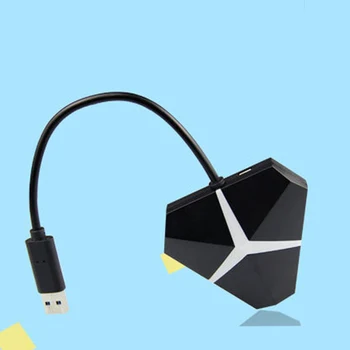 

1-drag-4 Computer Laptop USB Splitter Adapter Plastic 7 Color Light USB 3.0 High Speed Portable Hub