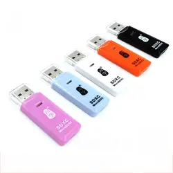 Высокое качество Mini USB 2,0 кардридер для Micro SD карты TF карта адаптер Plug and Play красочный выбор для планшетных ПК