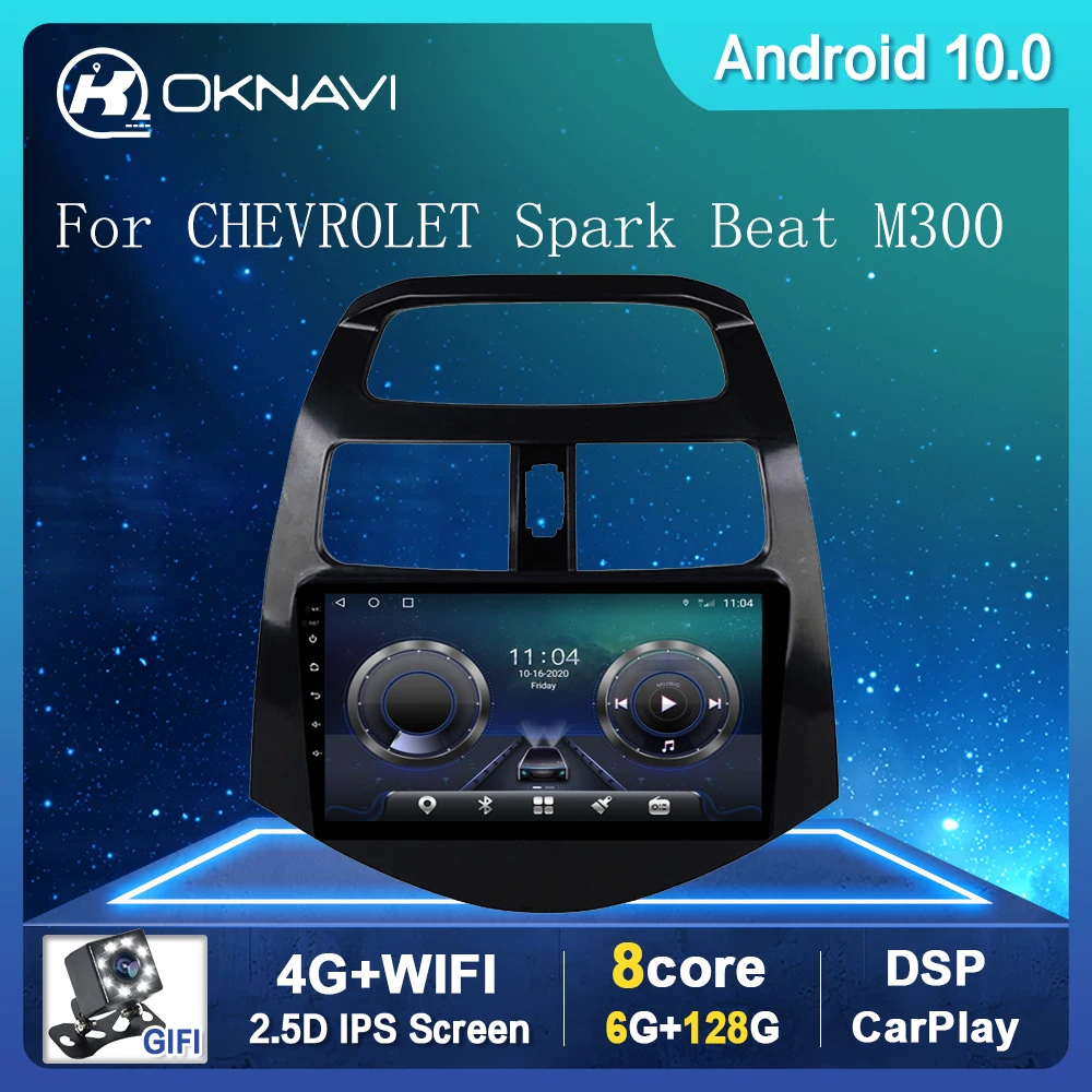 Автомагнитола на Android 10 0 мультимедийный плеер для Chevrolet Spark Beat M300 2011 2014