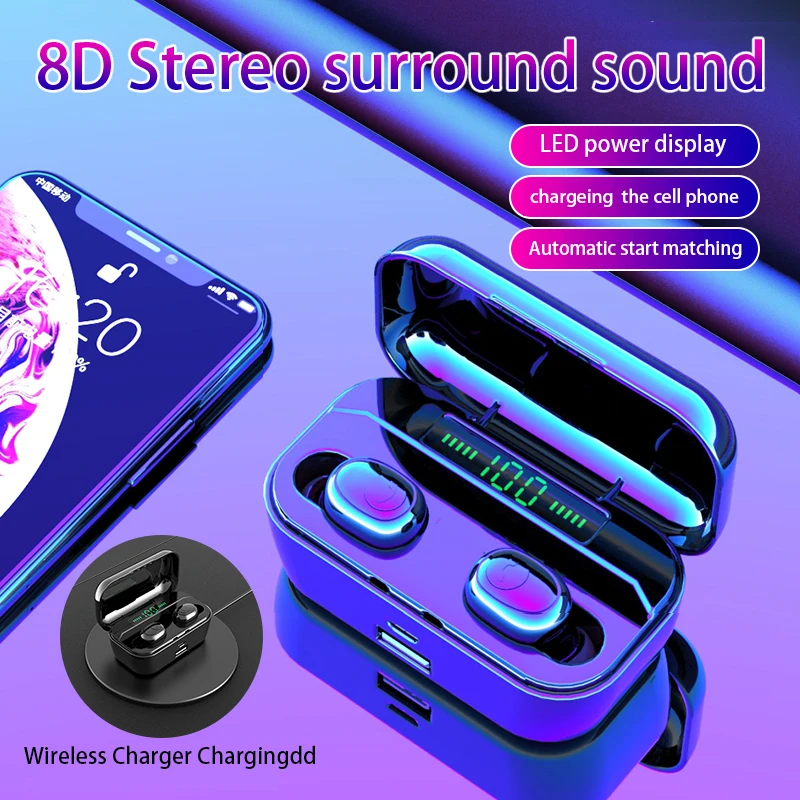 Bluetooth 5 0 наушники TWS беспроводные Blutooth Handsfree спортивные игровая гарнитура телефон