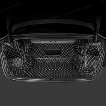 

lsrtw2017 fiber leather car trunk mat for bmw 5 series g30 2018 2019 2020 520 528 530 535 540