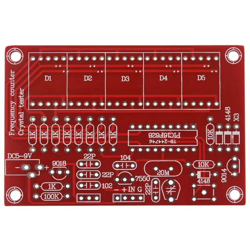 SHGO HOT-DIY Kits 1Hz-50MHz Crystal Oscillator Frequency Counter Meter