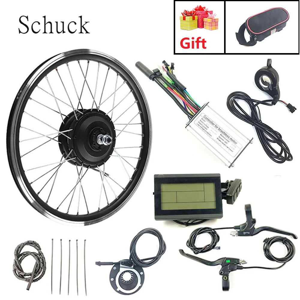 

Schuck Front Motor wheel 36V250W Electric Bicycle Conversion kit with KTLCD3 Display Spoke and Rim with 16-29inch 700C