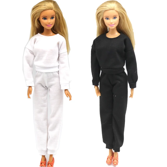 Calças de boneca bjd moda 1/6, roupas de boneca para barbie, gola