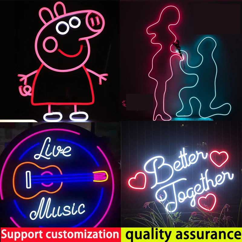 Luminária led neon personalizada em acrílico transparente, arte