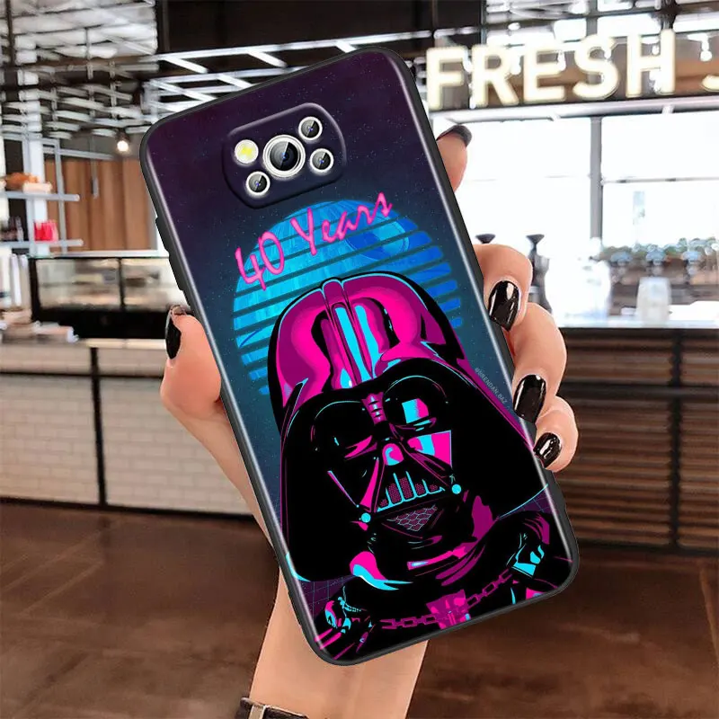 Star Wars Color Robot For Xiaomi Civi Poco X3 NFC X2 M3 M2 F2 F3 Pro C3 F1 A2 Lite Mix3 Play Soft Black Phone Case