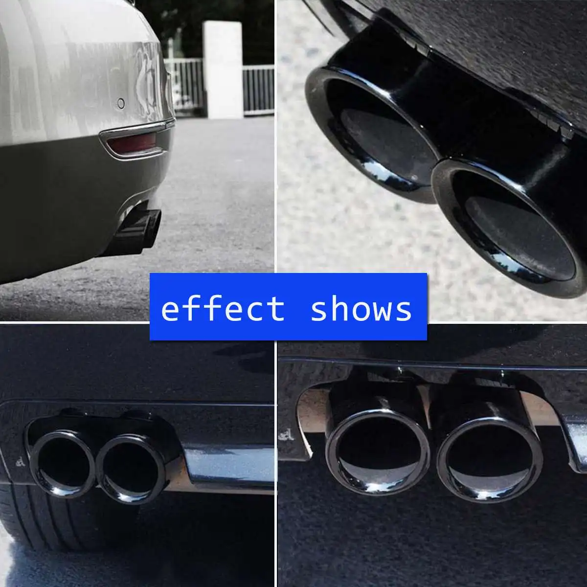 

1 Pair Titanium Black Car Exhaust System Muffler Exhaust Tail Pipe Tip for BMW E90 E92 325i 328i 2007-2010 Auto Accessories