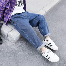 Детская одежда; джинсовые брюки для мальчиков; сезон весна-осень; свободные брюки; Детская осенняя одежда; стиль года; West