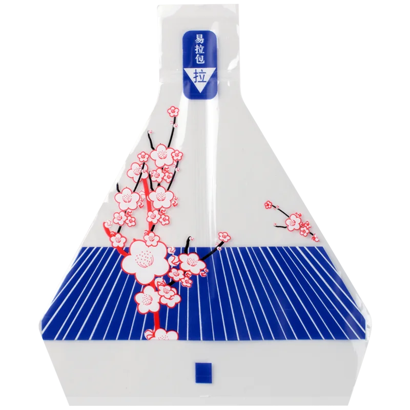 Треугольный пакет для упаковки рисовых шариков в японском стиле подарочный из