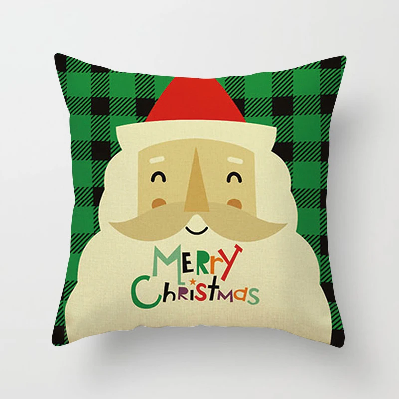 Christmas Pillow Cartoon Geometric Cushions Case Christmas Home Decorative Cushion For Sofa Xmas DIY Soft Hug Pillowcase - Color: 4