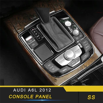 

For Audi A6 C7 2011-2019 Car Styling Center Console Gear Panel Cover Trim Frame Sticker Chrome Interior Accessories