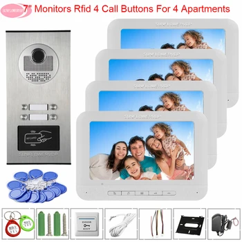 

Doorbell With Camera And Screen Access Control Video Intercom for Apartment 7inch Video Intercom Video Doorphone Intercom Camera