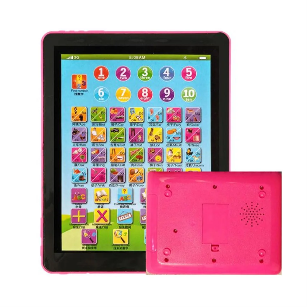 2 цвета планшет Pad Компьютер для детей обучение английский развивающие Обучающие игрушки горячий! Распродажа