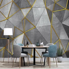 Criativo Nordic Geometria Abstrata Moderna 3D Mural Papel De Parede Para Sala de estar TV Fundo Da Parede Decoração da Casa da Foto Pintura Cartaz(China)