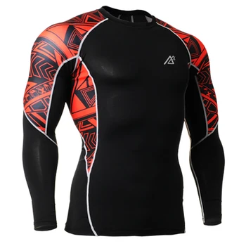

Men 3D Printing Compression Tights Cycling Fitness Wear Base Layer T-Shirts Bike