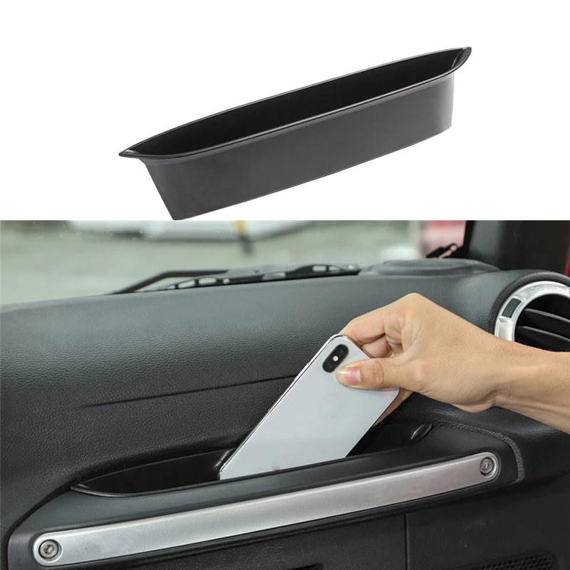 

Co-Pilot Position Armrest Storage Box for Jeep Wrangler JK 2011-2017 Car Interior Accessories Stowing Tidying Black for Jeep 11+