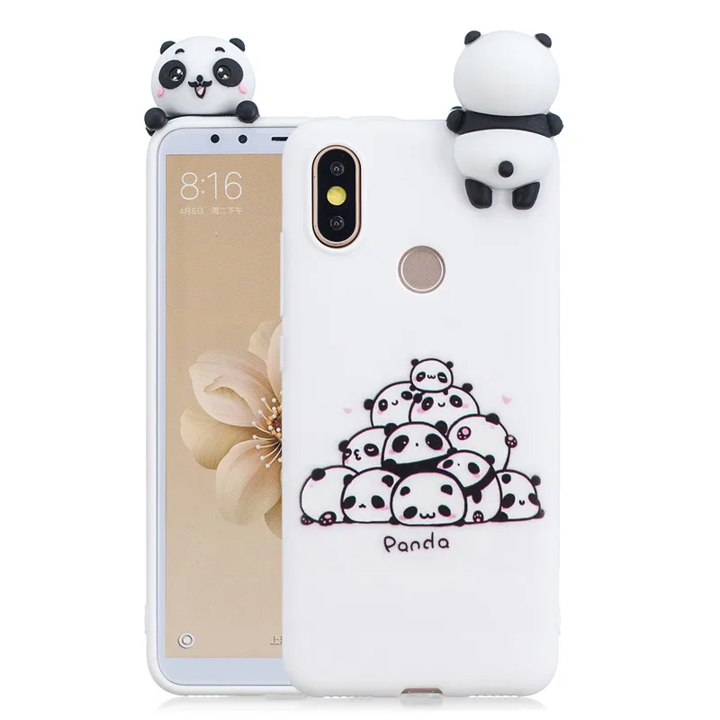 3D мягкий чехол из ТПУ для Xiaomi Mi A1 A2 Lite 8 Kawaii панда Единорог Кот Чехол Redmi 7 6 8A 5A 4A Note 5