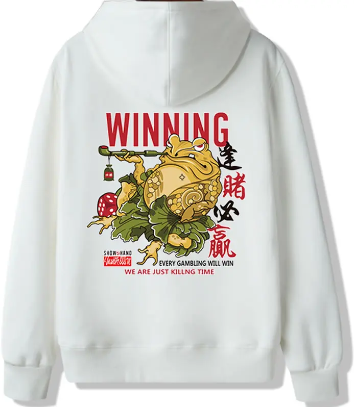 white winner Новая женская и мужская одежда, толстовка с капюшоном, Женский пуловер, топы, осенняя толстовка с круглым вырезом, большие толстовки zg1 - Цвет: white winner