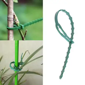 

50pcs/set Adjustable Plastic Plant Cable Ties Reusable Cable Ties Tool for Garden Tree Climbing Support