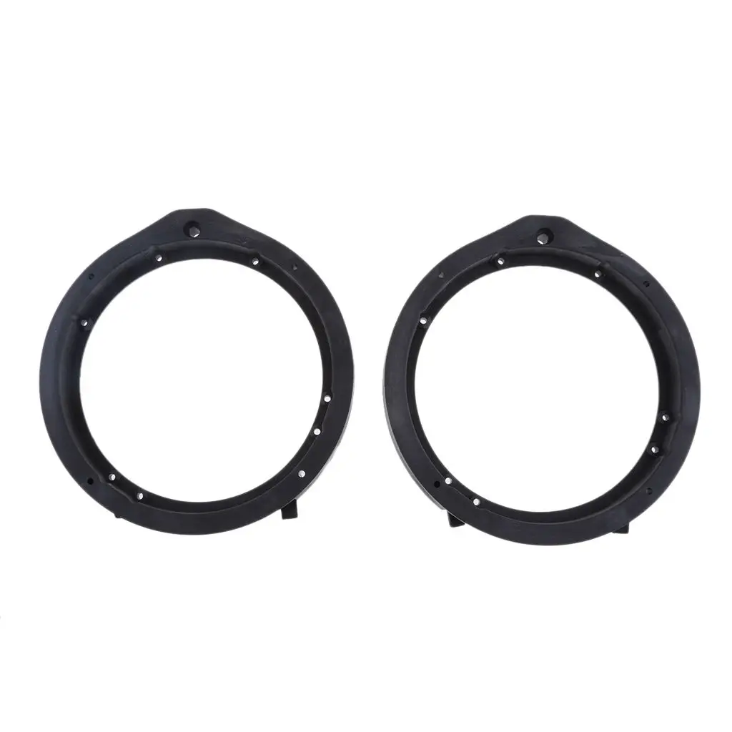 2x 6.5inch Black Speaker Spacers Bracket for Honda Civic Fit CITY speaker mounting spacer rings