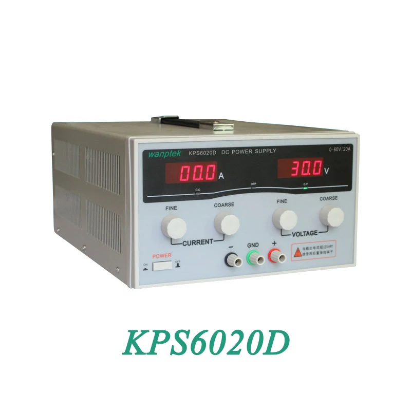 

wanptek KPS6020D High precision High Power Adjustable LED Dual Display Switching DC power supply 220V EU 60V/20A