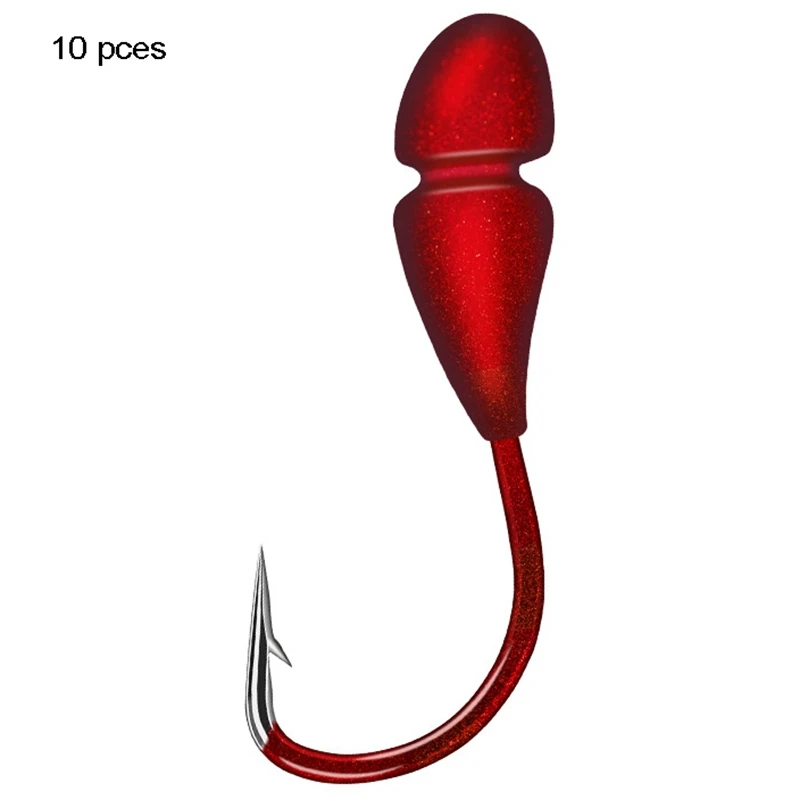 10pcs/Lot Fishing Hook High Carbon Steel Barbed Overturned Fishhook Fishing Accessories Supplies Lure Carp Fishing Tackle